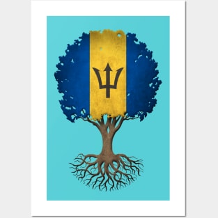 Tree of Life with Barbadian Flag Posters and Art